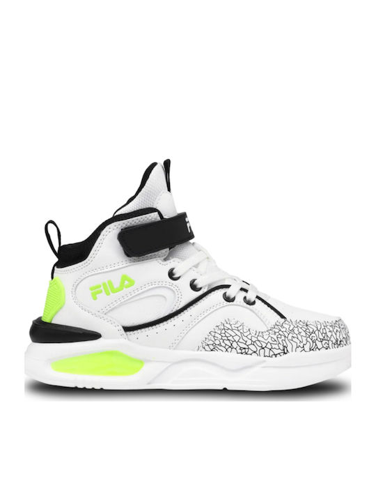 FILA Kinder Sneakers Hoch mit Klettverschluss Weiß
