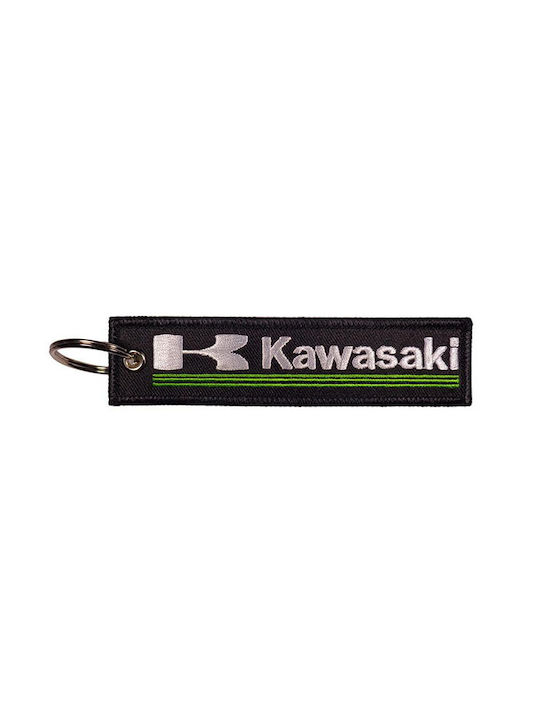 Fabric Embroidered Keychain Kawasaki Logo