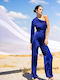 Satin Blue Jumpsuit