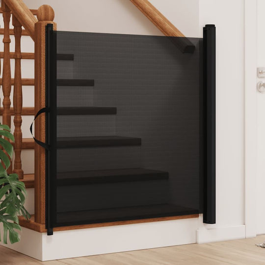 vidaXL Metallischer Hundeteiler 125x117,5cm Schwarz