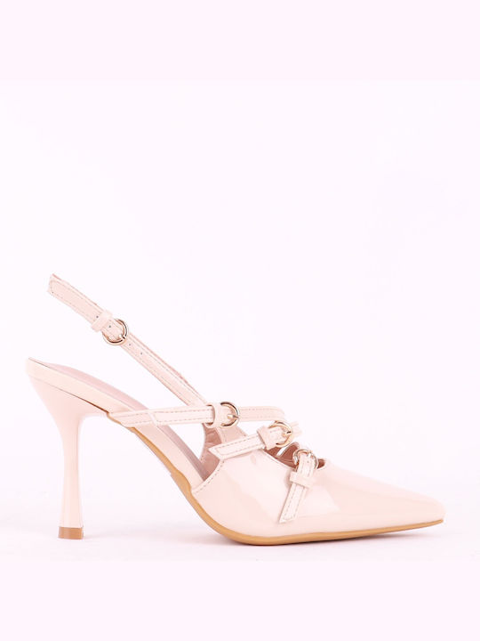 Women's Patent Leather Pumps Alta Moda 5011 Beige