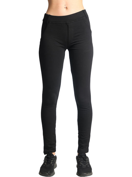 Frauen Leggings Fleece-Beschichtung Black
