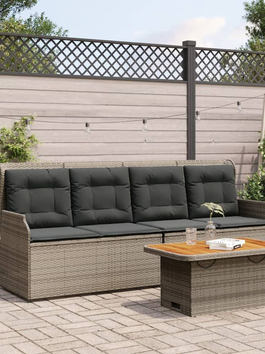 Set Outdoor Lounge Grey with Pillows 3pcs