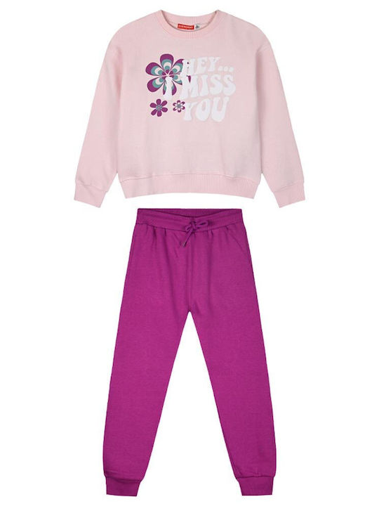 Energiers Kids Sweatpants Set Pink