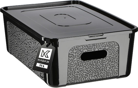 Kadax Kunststoff Aufbewahrungsbox mit Deckel Schwarz 11Es 1Stück