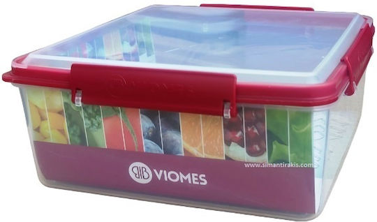 Viomes Keep Lunchbox Kunststoff Transparent Geeignet für die Mikrowelle 1650ml 1Stück