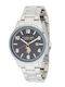 U.S. Polo Assn. Herrenuhr Batterie mit Silber Metallarmband