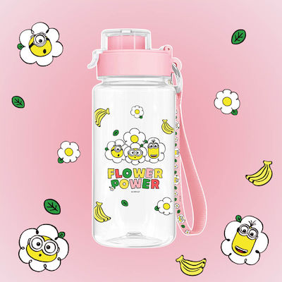 Minions Kids Water Bottle Plastic Pink 640ml