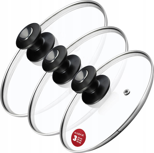Kadax Glass Pot Lid 28cm 3 Pieces