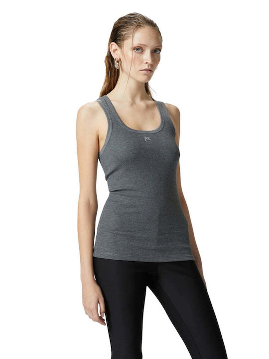 Pinko Women's Athletic Blouse Sleeveless Gray