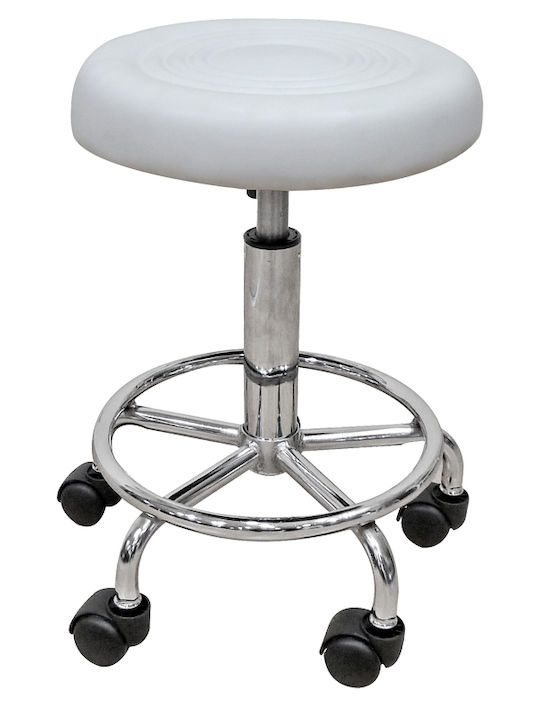 Office Desk Stool Bar70 White 2pcs 38x38x50cm