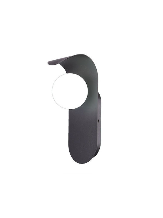 V-TAC Lamp Wall with Socket G9 Black 9.5x12x25cm