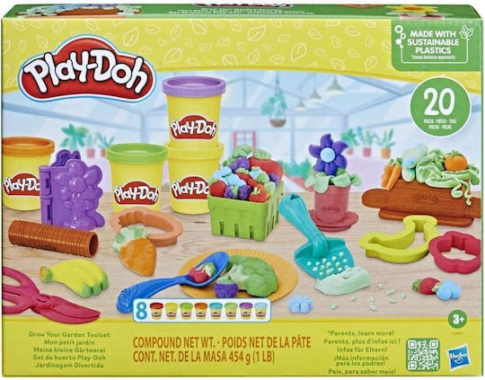 Hasbro Play-Doh Πλαστελίνη - Παιχνίδι Play-doh για 3+ Ετών, 8τμχ Grow Your Garden