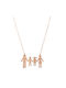 Dio Jewellery Lab Necklace Family from Pink Gold Plated Silver