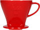 Melitta Porcelain Coffee Dripper 1x4 Red