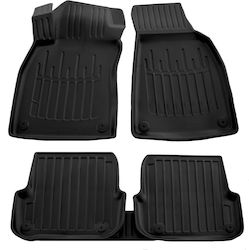 Umbrella Set Front and Back 4pcs for Citroen C6 Audi A6 2004-2011 Black