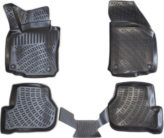 Umbrella Set Covorașe Față și Spate 4buc din Furtun pentru Seat Toledo 2004-2009 Negre