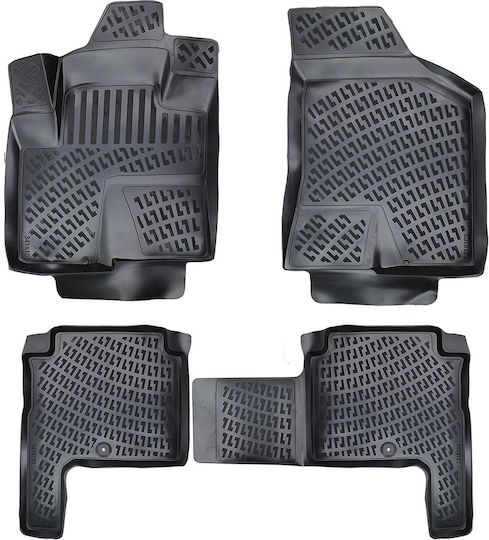 Umbrella Set Covorașe Față și Spate 4buc din Furtun pentru Hyundai Santa Fe 2006-2012 Negre