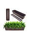 Kadax Balcony Planter Box Flower Pot 60cm + Saucer Mokka