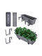 Kadax Balkon Blumenkasten 50cm mit Griffen und Basis für Balkon Geländer