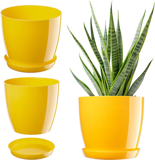 Kadax Flower Pot Cover Yellow 28cm