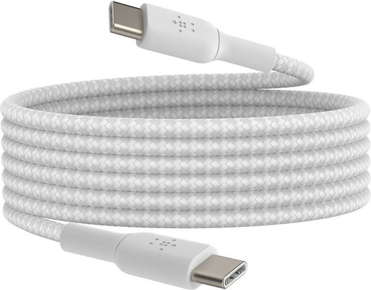 Belkin Boost Charge Braided USB 2.0 Cable USB-C male - USB-C 60W PD Κίτρινο 2m CAB004BT2MWH