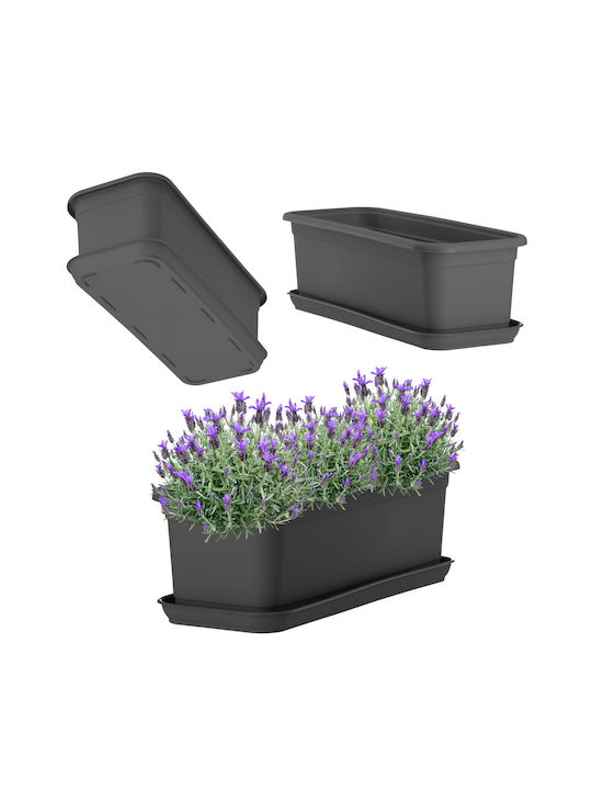 Kadax Balcony Box Planter 40cm + Saucer