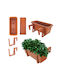 Kadax Balcony Box Planter Pot 40cm Handles Base Balcony Railing