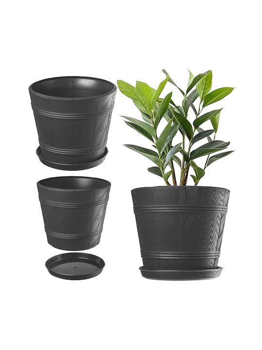 Kadax Pot Planter Saucer Graphite 19cm