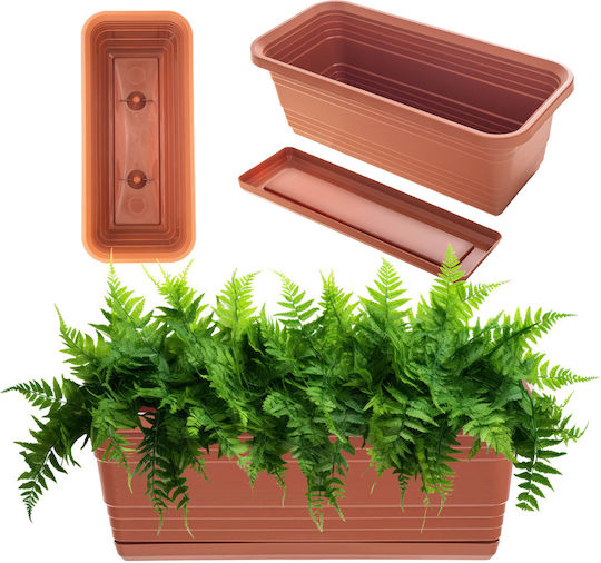 Kadax Balkonpflanzkasten Blumenkasten 40cm + Ziegelbasis
