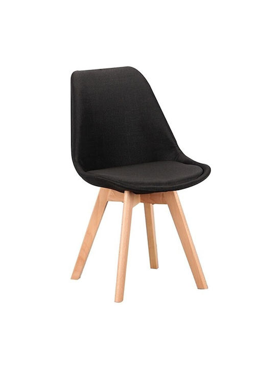 Billy Dining Room Wooden Chair Black 48x55x82cm 4pcs