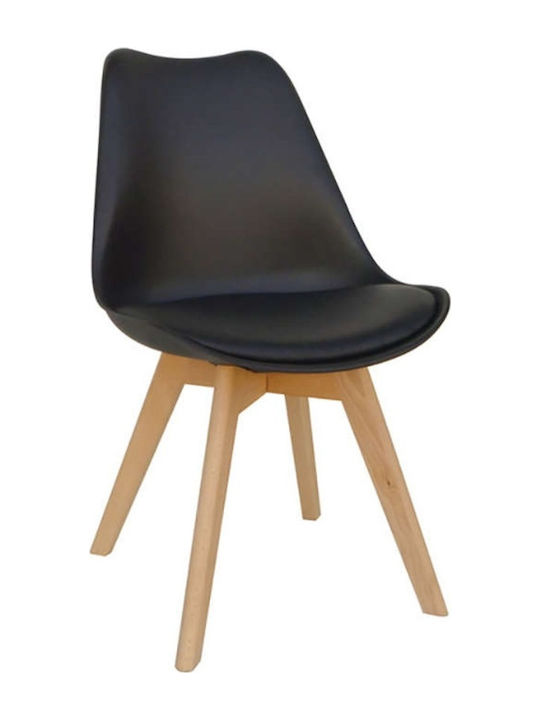 Logan Plus Stühle Speisesaal Black 4Stück 58x49...