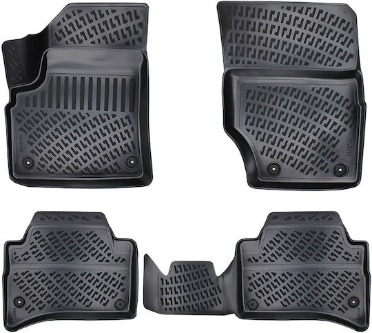Umbrella Set Covorașe Față și Spate 4buc din Furtun pentru Porsche Ardei iute 2003-2010 Negre