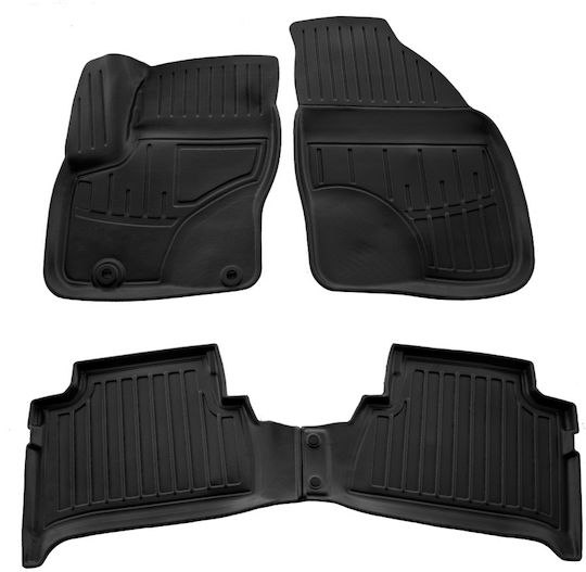 Umbrella Set of Front and Rear Mats 4pcs for Ford C-Max 2003-2010 Black