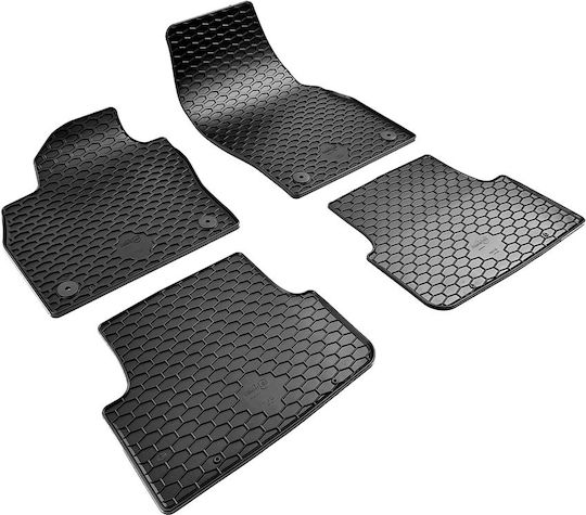 Umbrella Set Covorașe Față și Spate 4buc din Furtun pentru Seat Ibiza / Arona Skoda Fabia Negre