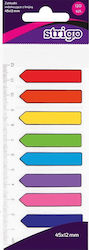 Strigo Adhesive Index Labels 8 Pads 45x12mm 120 Neon Rows