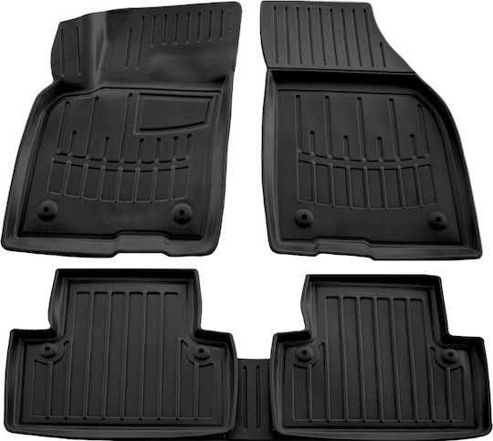 Umbrella Satz Vorder- und Hintermatten 4Stück aus Gummi für Volvo S40 2004-2012 Schwarz
