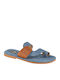 Women's Flat Sandals in Blue Color