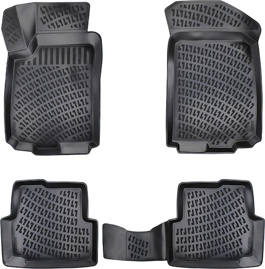 Umbrella Set Covorașe Față și Spate 4buc din Furtun pentru Chevrolet Aveo 2012+ Negre