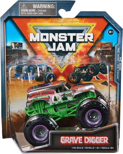 Mașină Metalică Monster Jam Grave Digger Scară 1:64