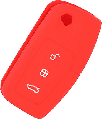 Car Key Cover Case made of for Ford in Red Color