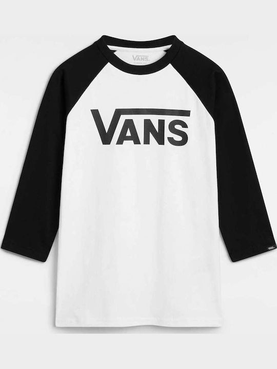 Kids Long-Sleeved Black Classic Raglan Blouse