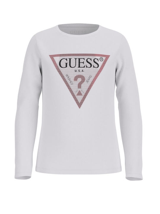 Guess Детска блуза бял