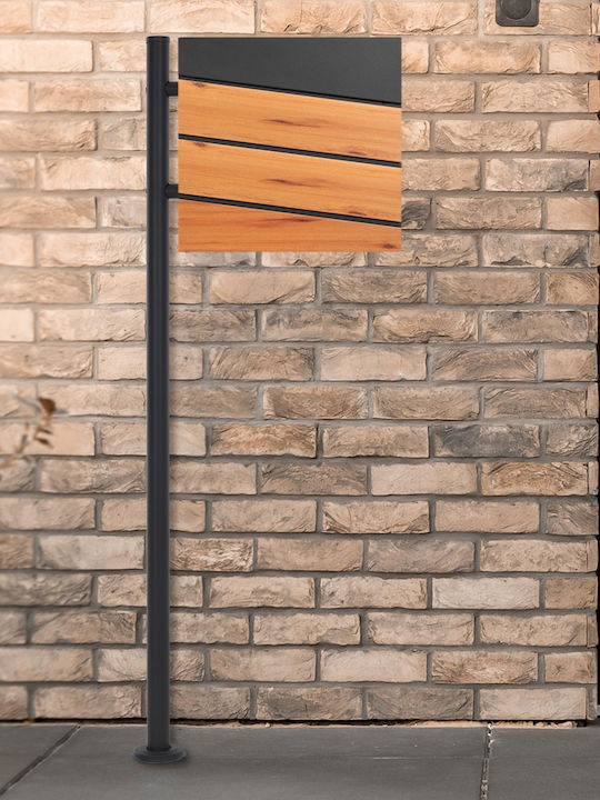 ML-Design Външна Пощенска Кутия Inox в Сив Цвят 37x36.5x11см