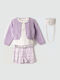 Kids' Set with Skirt Winter 3pcs Lilac