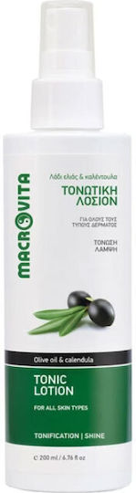 Macrovita Λάδι Ελιάς & Καλέντουλα Lotion Καθαρισμού Προσώπου 200ml