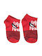 Disney Kids' Ankle Socks Red