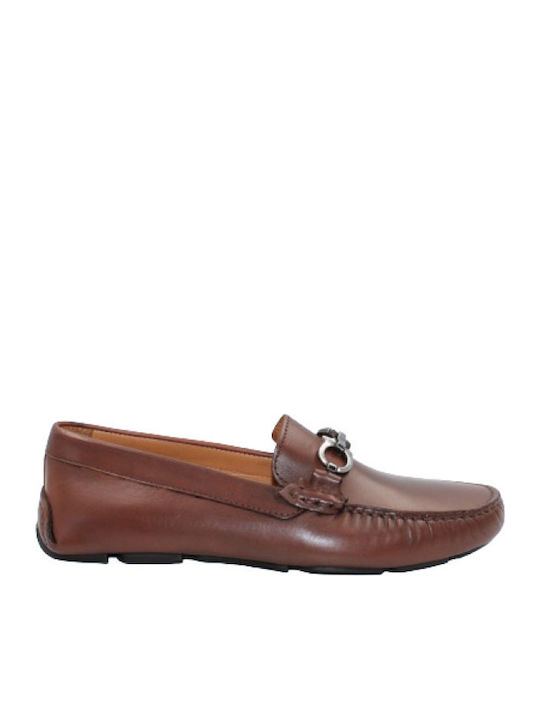 Boxer Men's Leather Moccasins Tabac Brown