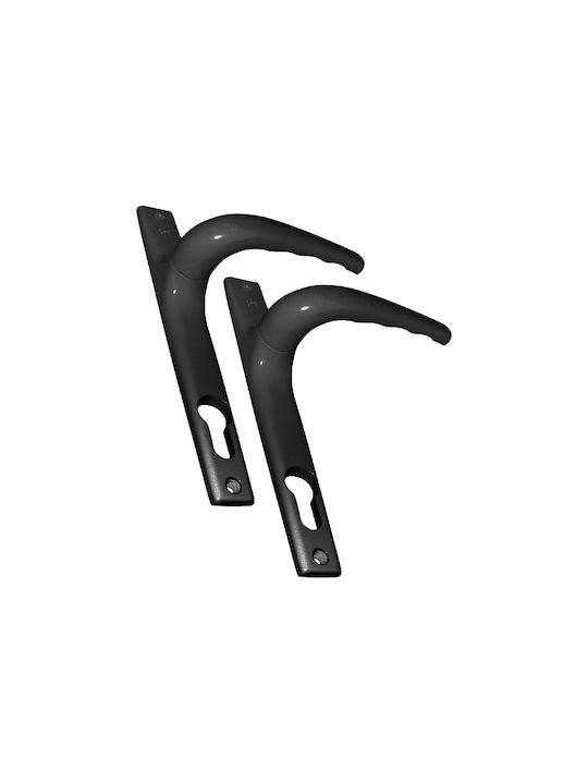 Domus Window Handles on Plate Black 5138