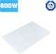 Panou de încălzire cu infraroșu Greenie 60x90cm 600w Sticlă Albă Garanție 5 Ani 11-15m2 Pgw600